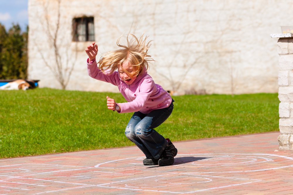 Boredom Hopscotch Girl Playing hopscotch