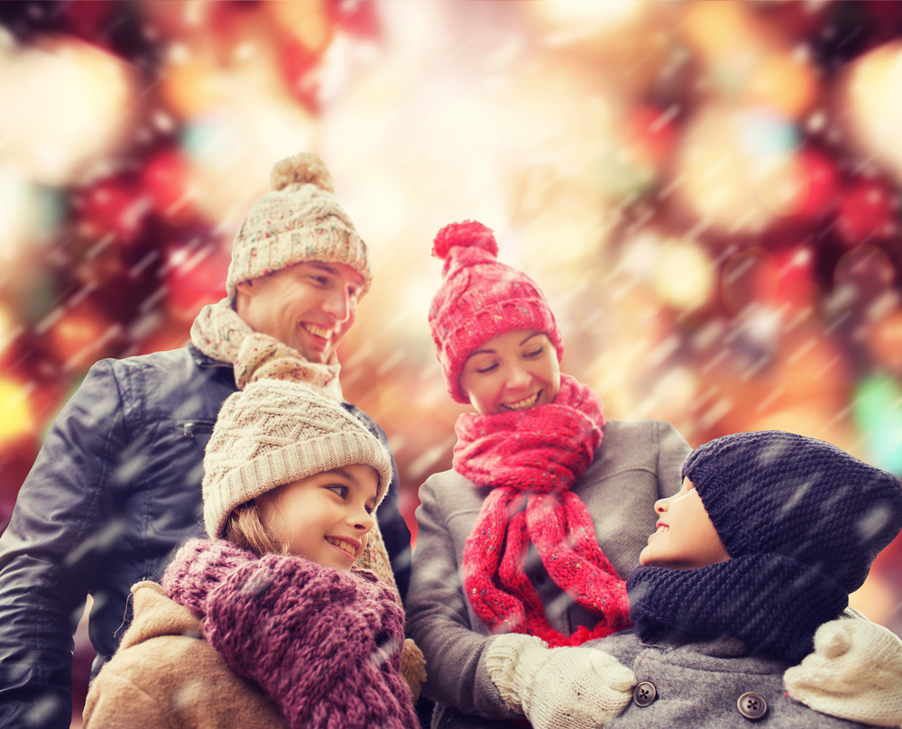 Family Joy Smiling in Winter