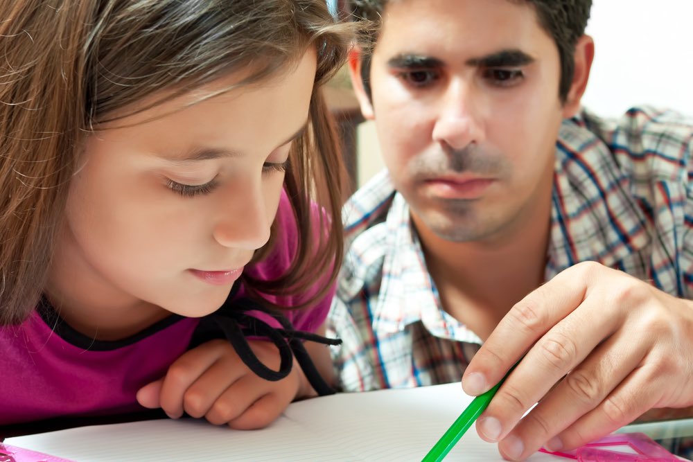 Prioritize Father and Daughter Father Helping Daughter with Project